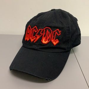 Vintage AC DC Hat Cap Distressed
